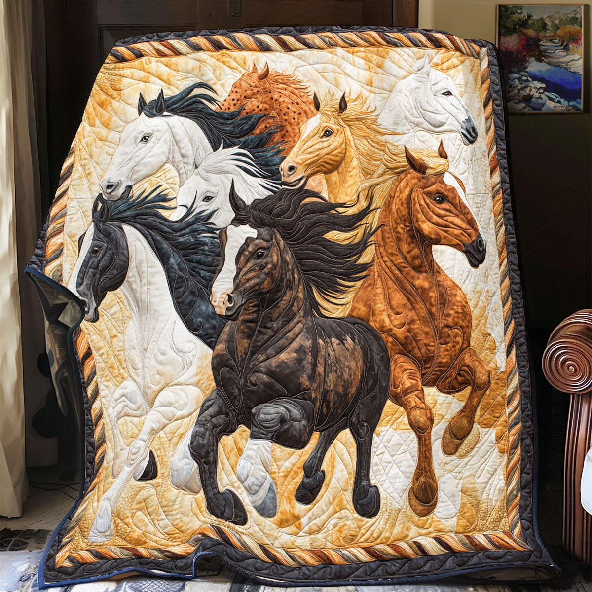 Racing Horse WU0502058CL Quilt