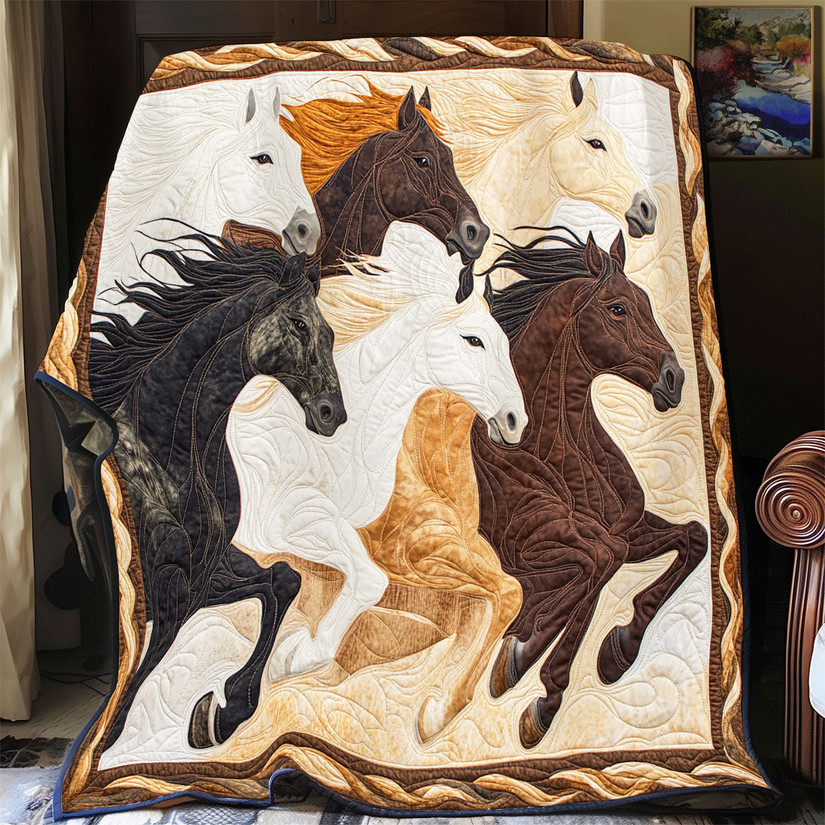 Racing Horse WU0502063CL Quilt