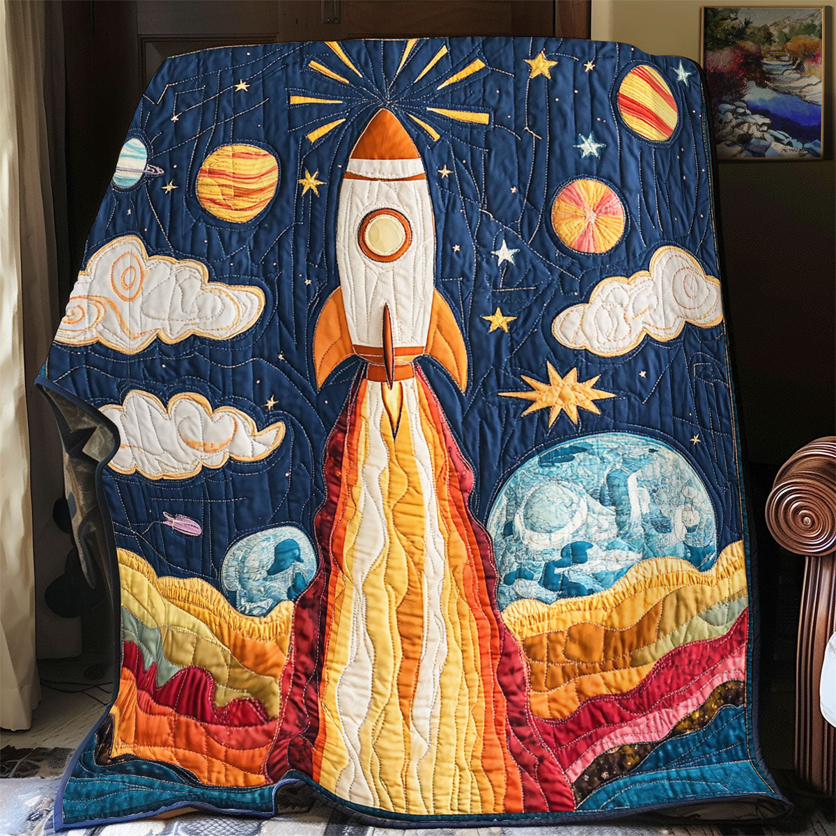 Rocket In The Galaxy WU1002011CL Quilt