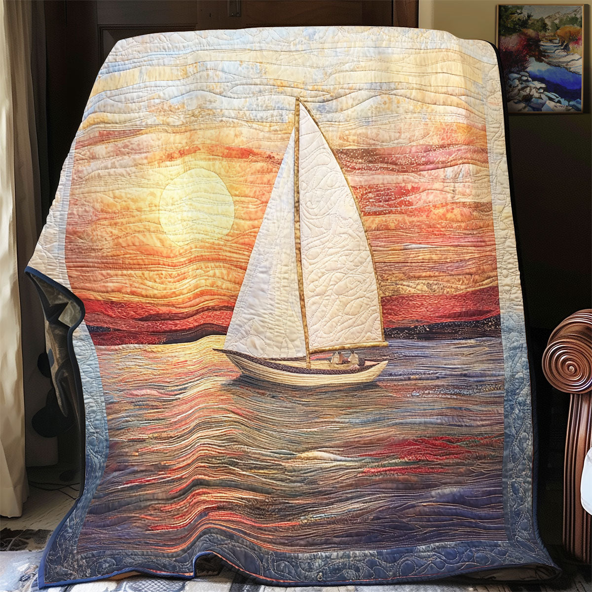 Sailing Sunset Voyage WU1303060CL Quilt