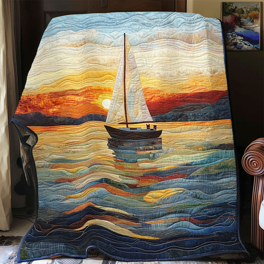 Sailing Twilight On The Waves WU1303063CL Quilt