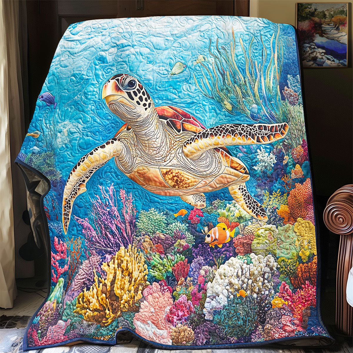 Sea Turtle Ocean Is Calling WU2001062CL Quilt