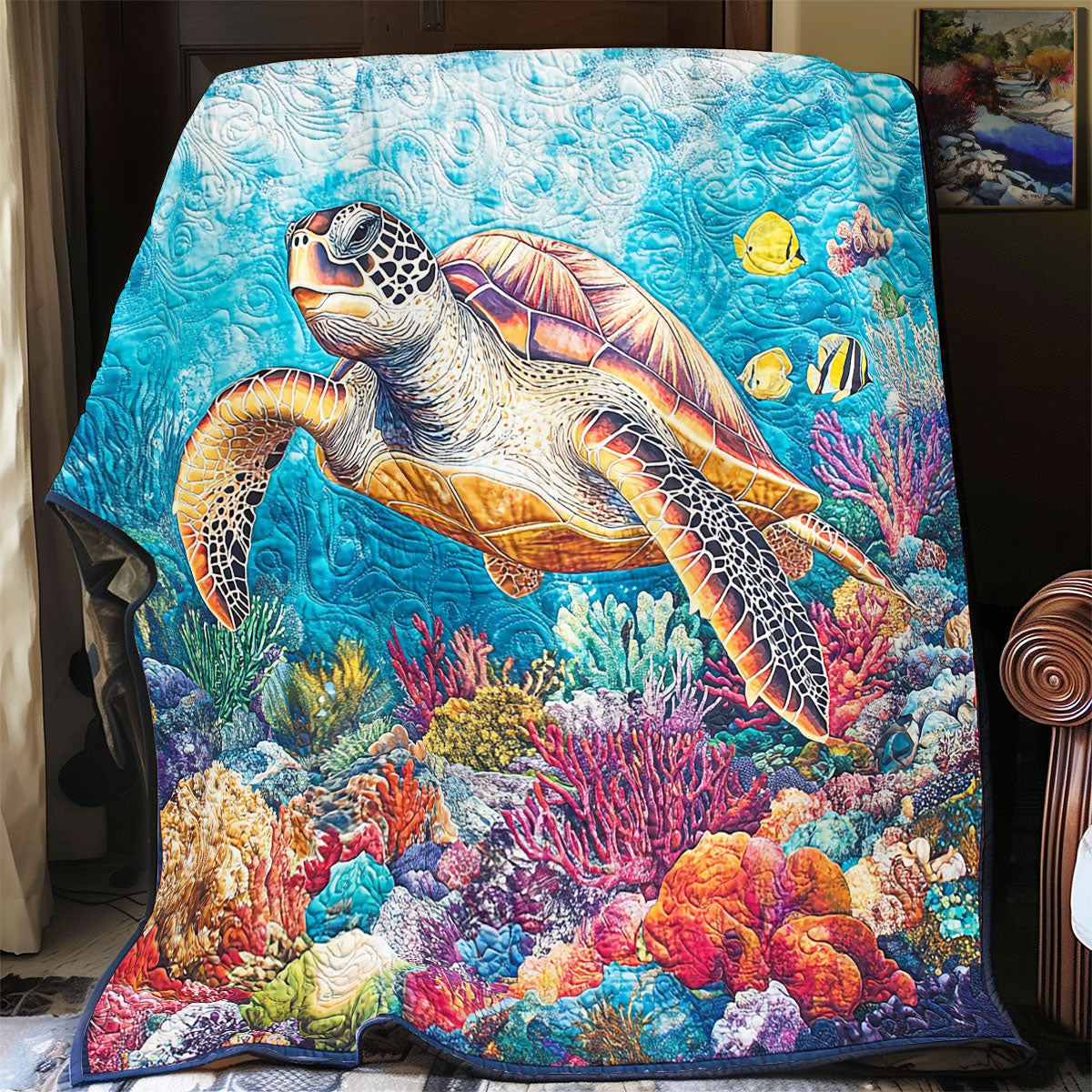 Sea Turtle Ocean Is Calling WU2001068CL Quilt