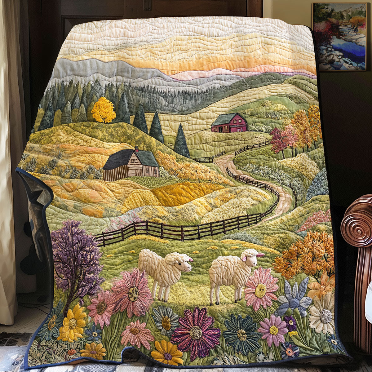 Sheep Horizon Of Colors WU1303038CL Quilt