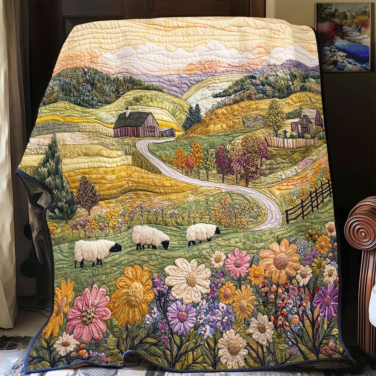 Sheep Horizon Of Colors WU1303039CL Quilt