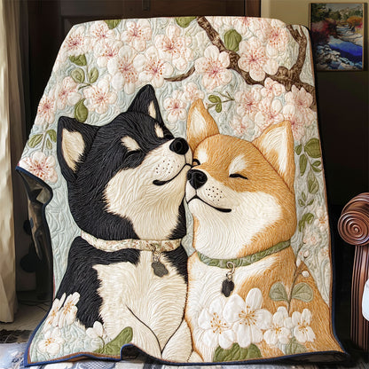 Shiba Inu Couple Be With Me WU2301085CL Quilt