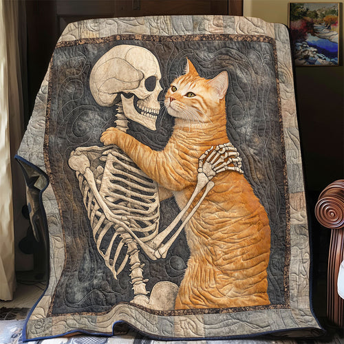 Skull And Cat Always With Me WU0101049CL Quilt