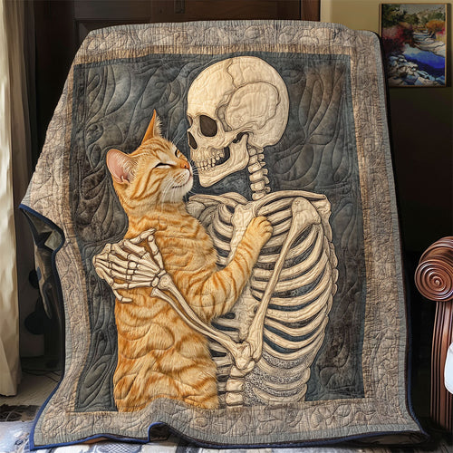 Skull And Cat Always With Me WU0101051CL Quilt