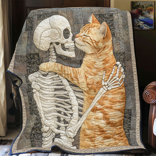 Skull And Cat Always With Me WU0101052CL Quilt