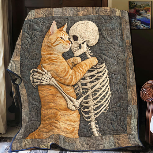 Skull And Cat Always With Me WU0101054CL Quilt