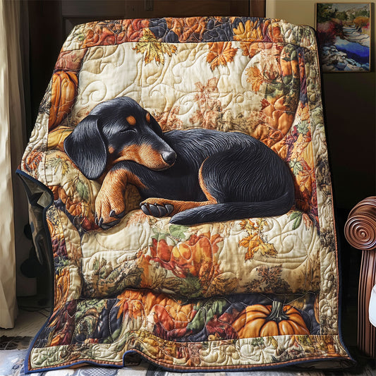 Sleeping Dachshund WU2001050CL Quilt