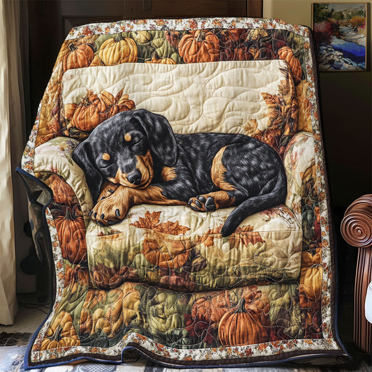 Sleeping Dachshund WU2001051CL Quilt