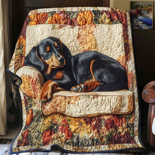 Sleeping Dachshund WU2001052CL Quilt