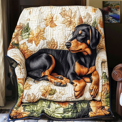 Sleeping Dachshund WU2001057CL Quilt