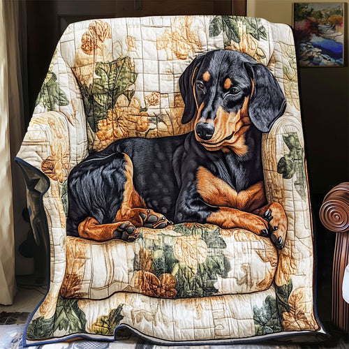 Sleeping Dachshund WU2001060CL Quilt