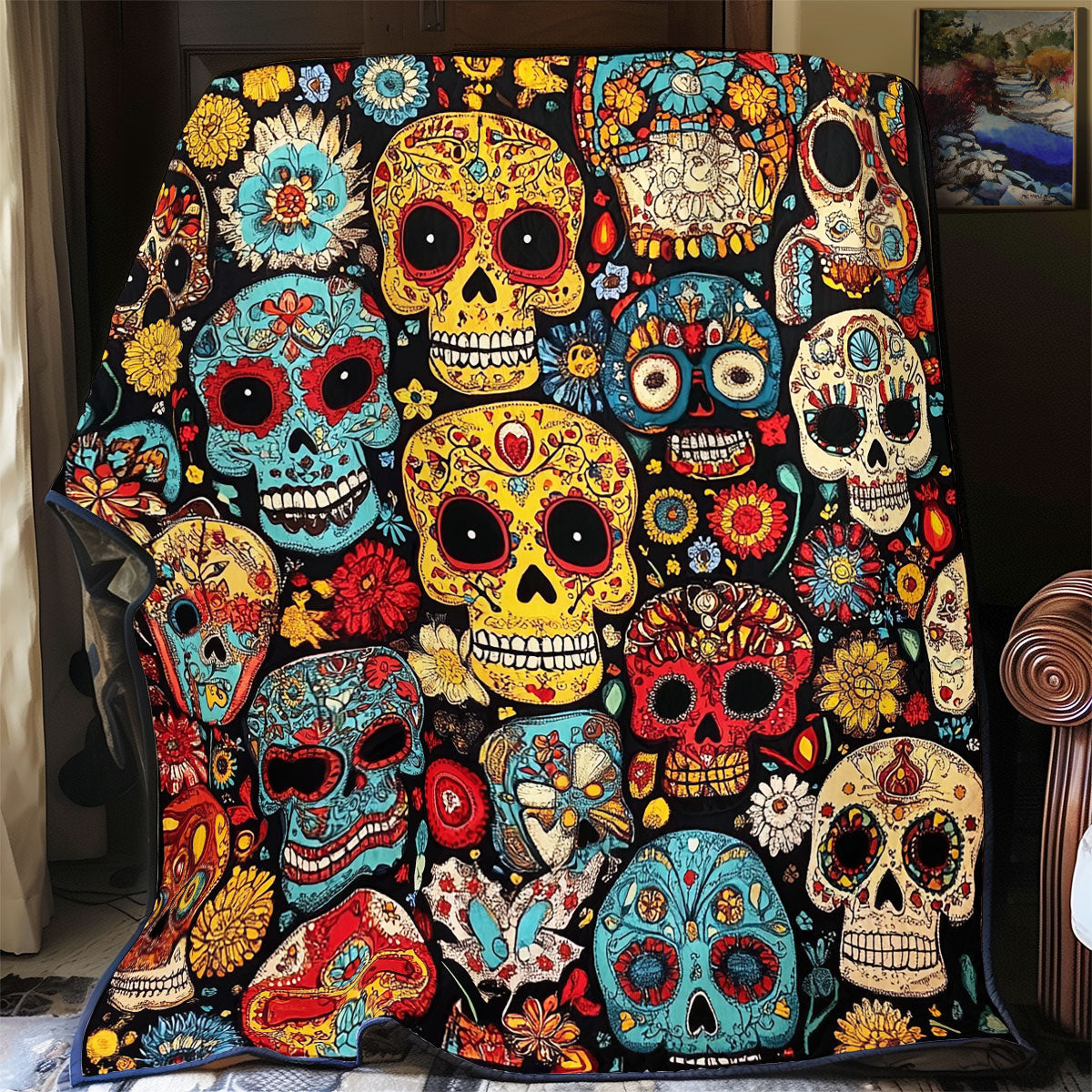 Sugar Skull WU1401006CL Quilt