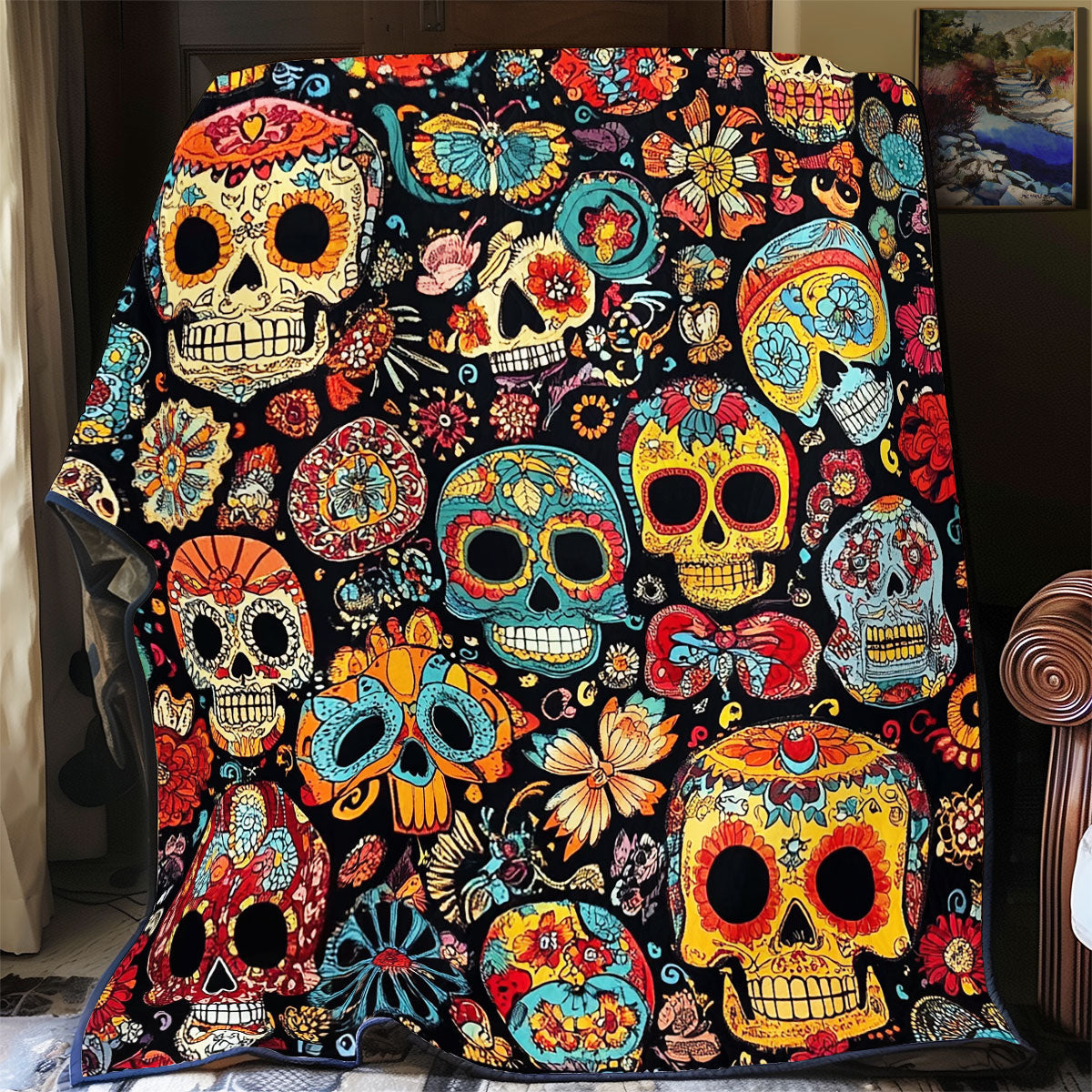 Sugar Skull WU1401055CL Quilt