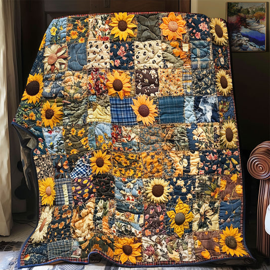 Sunflower Patchwork WU1601081CL Quilt