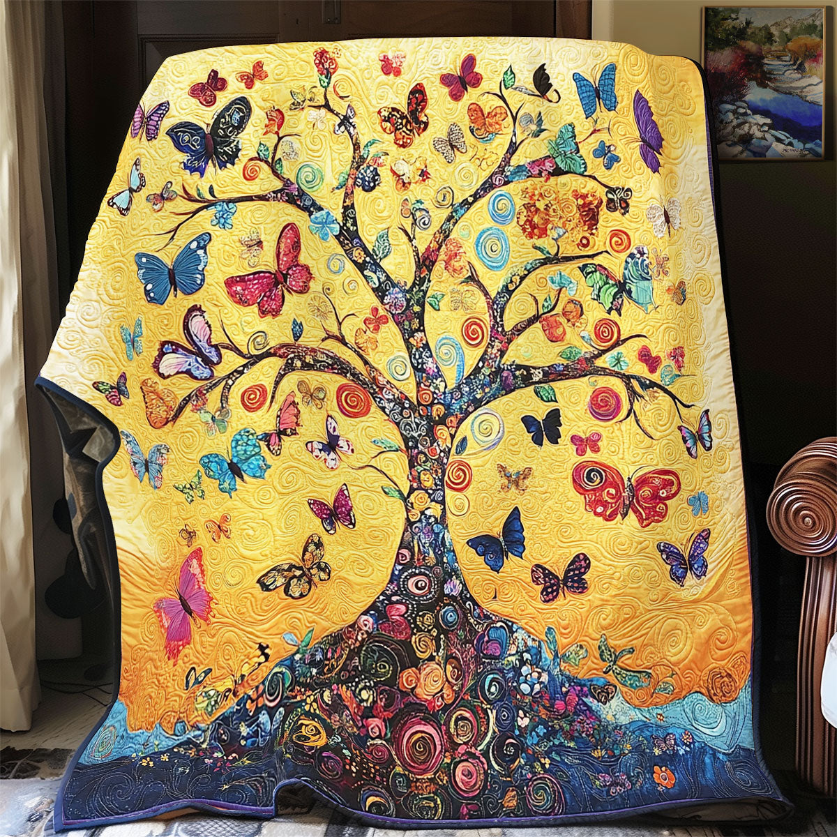 Tree Of Life Butterfly Symphony WU1303040CL Quilt