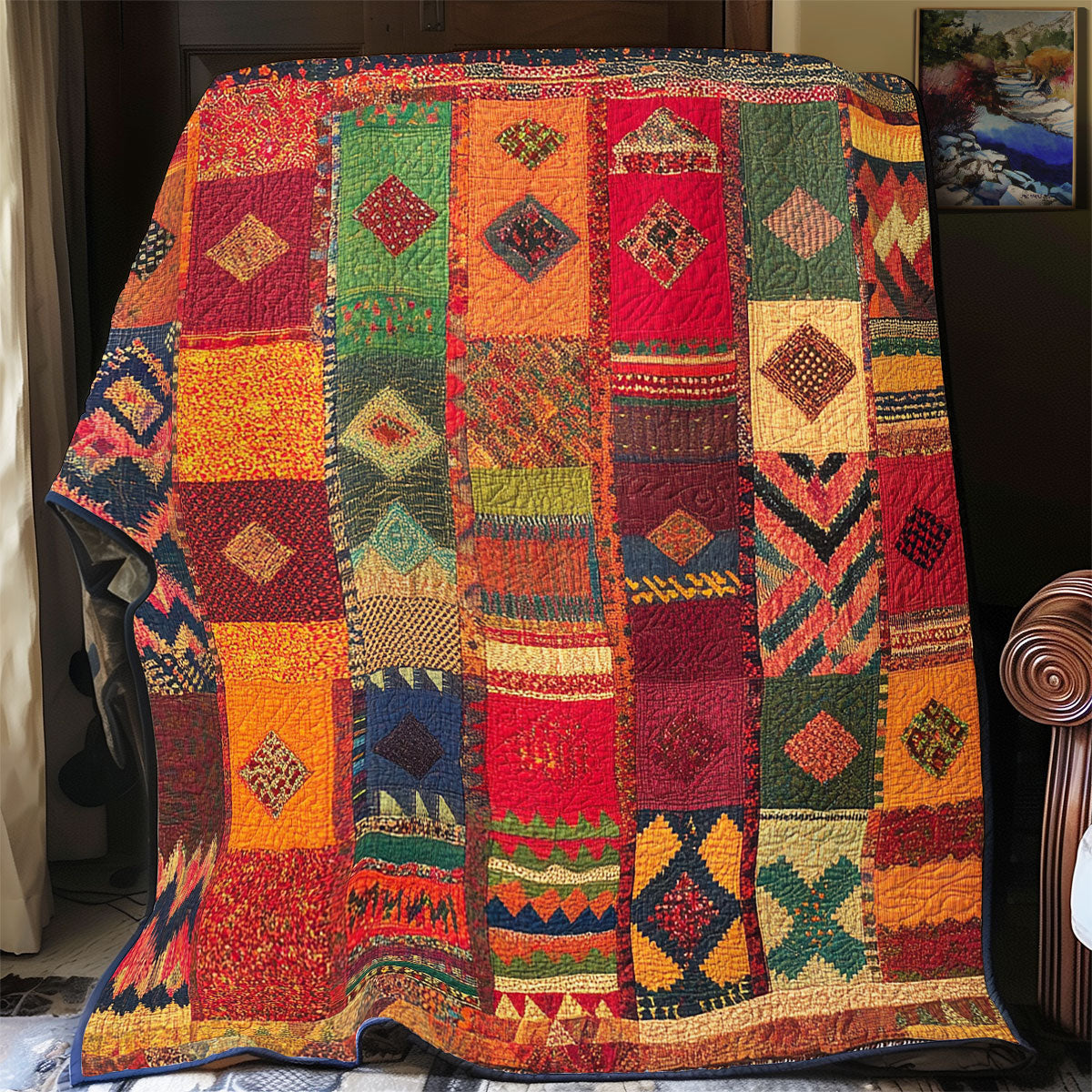 Tribal Patchwork WU0602030CL Quilt