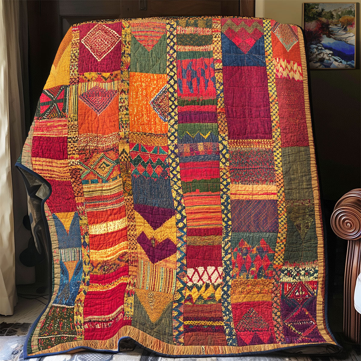 Tribal Patchwork WU0602077CL Quilt