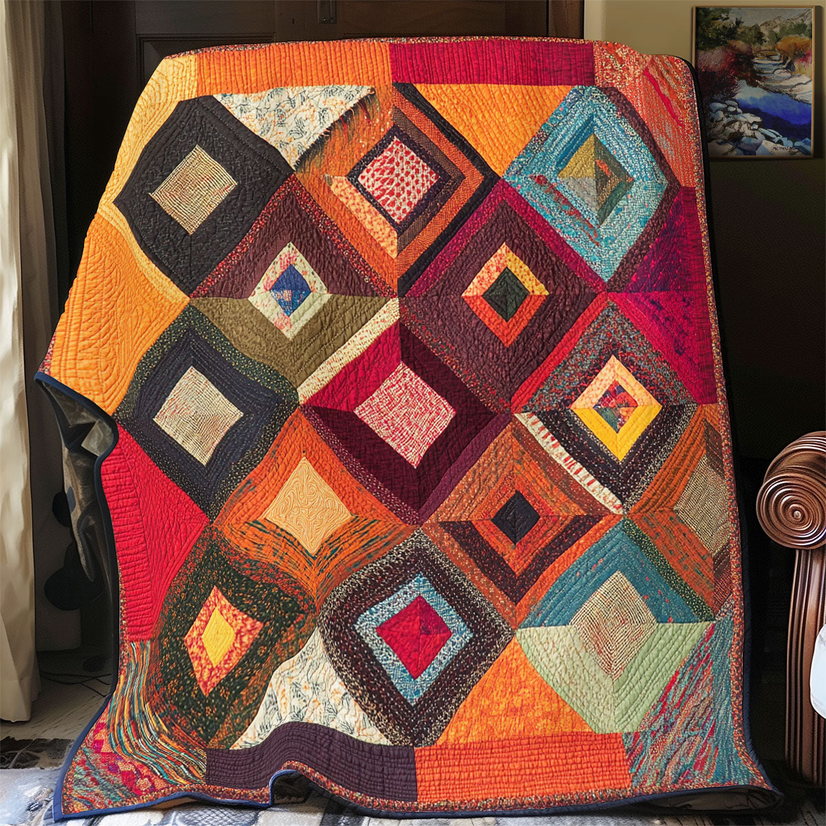 Tribal Patchwork WU0602078CL Quilt