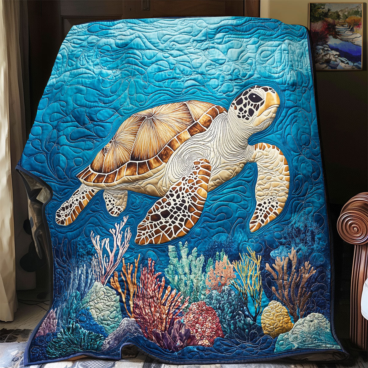 Turtle Dreams In The Deep WU1303136CL Quilt