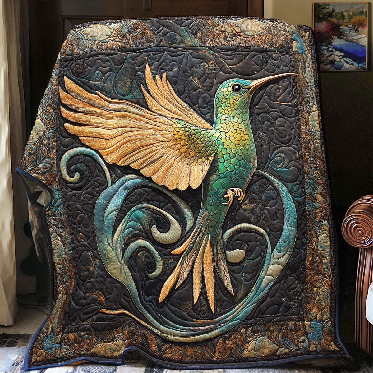 Vintage Hummingbird WU0401010CL Quilt