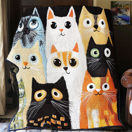 Whimsical Cat WU1801032CL Quilt