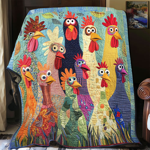 Whimsical Chicken WU0602025CL Quilt