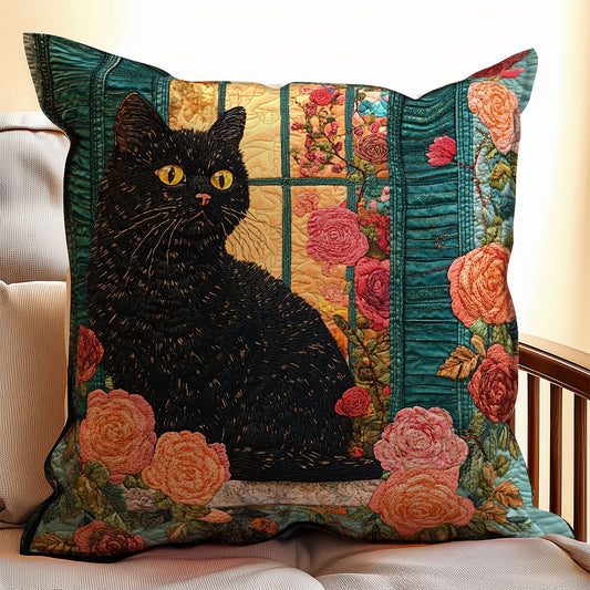 Cat By The Window WU0702025CL Quilt Pillow Case