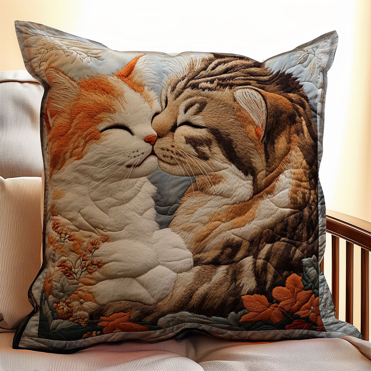 Cat Cuddle WU0702036CL Quilt Pillow Case