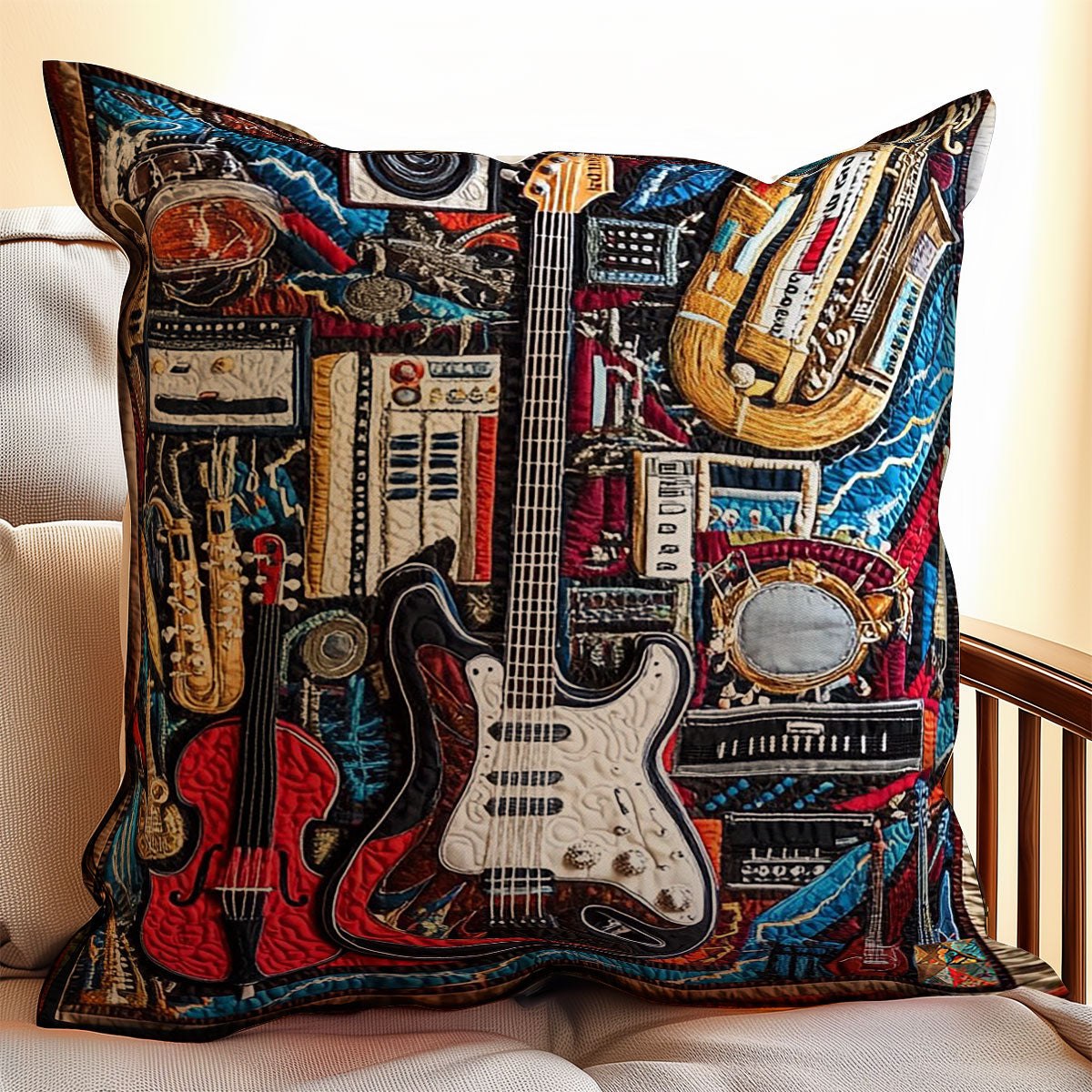 Guitar Rock WU0702064CL Quilt Pillow Case