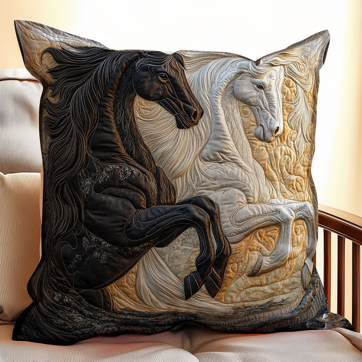 Horse Racing In The Field WU0702061CL Quilt Pillow Case