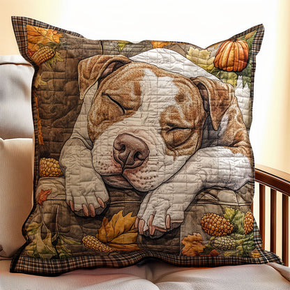 Sleeping Pitbull WU0702070CL Quilt Pillow Case