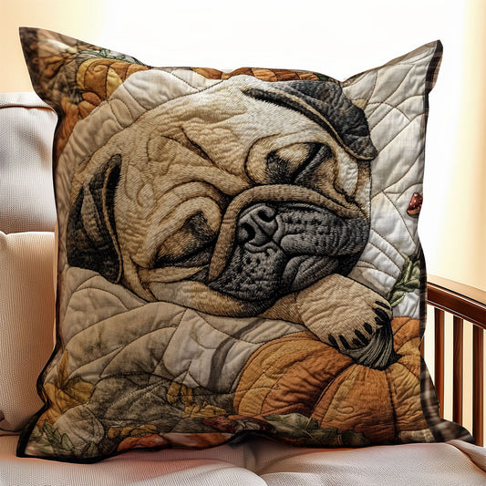 Sleeping Pug WU0702080CL Quilt Pillow Case