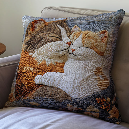 Cat Cuddle WU0702037CL Quilt Pillow Case