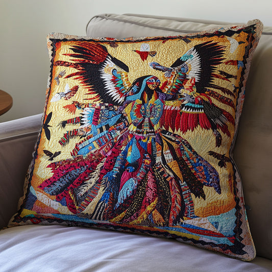 Native American Dancing In The Wild WU0702029CL Quilt Pillow Case