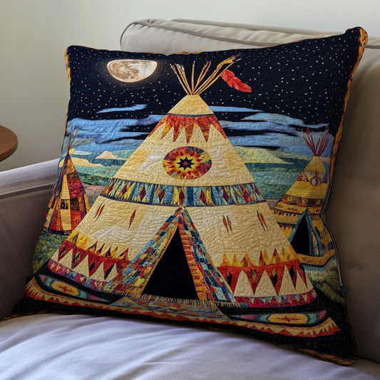 Native American Tribal Teepee WU0702112CL Quilt Pillow Case