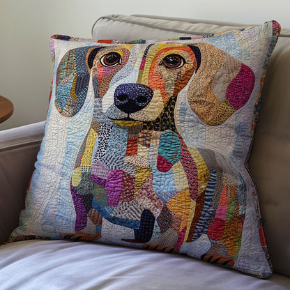 Patchwork Dachshund WU0702100CL Quilt Pillow Case