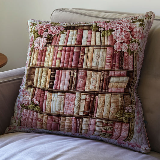 Pink Bookshelf WU0702047CL Quilt Pillow Case