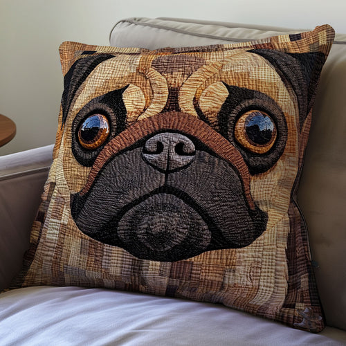 Pug Look At Me Please WU0702049CL Quilt Pillow Case