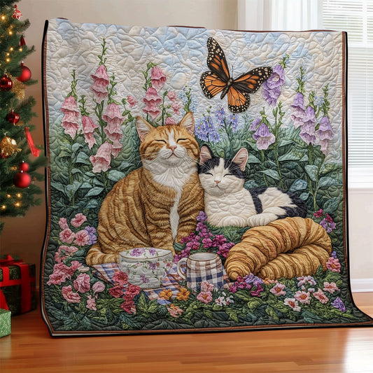 Cat One Fine Spring Day WU1302005CL Quilt