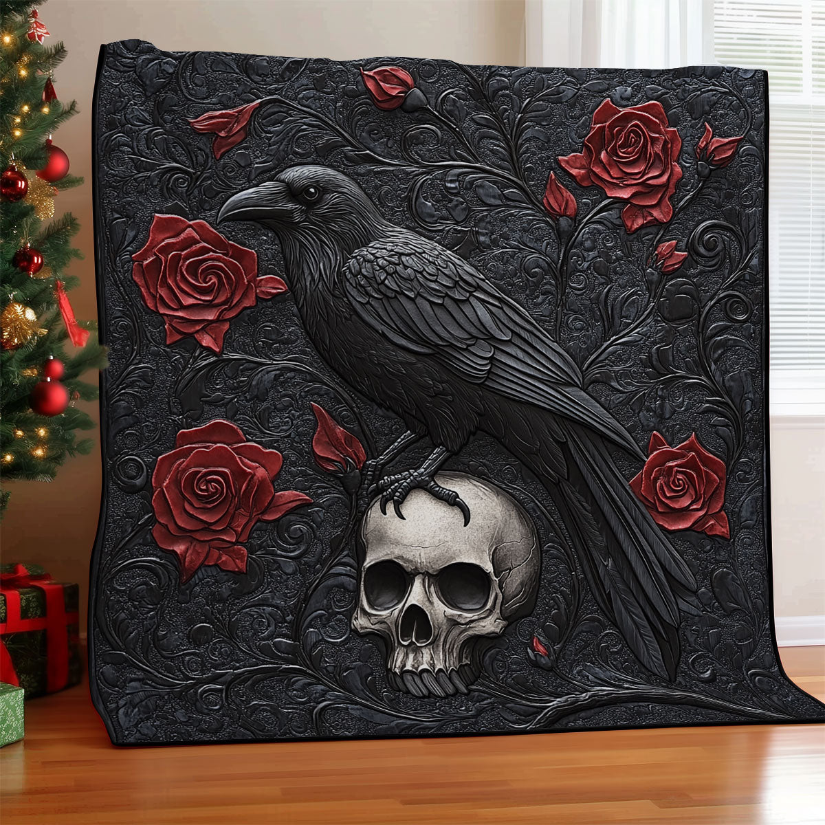 Crow And Skull WU0301086CL Quilt