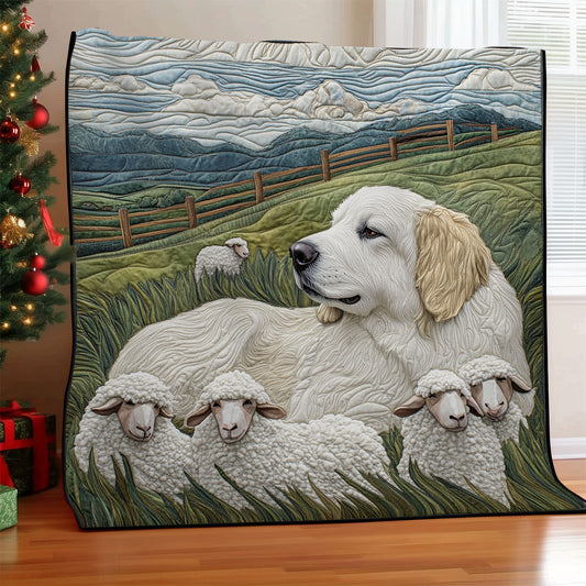 Great Pyrenees And Sheep WU1302016CL Quilt