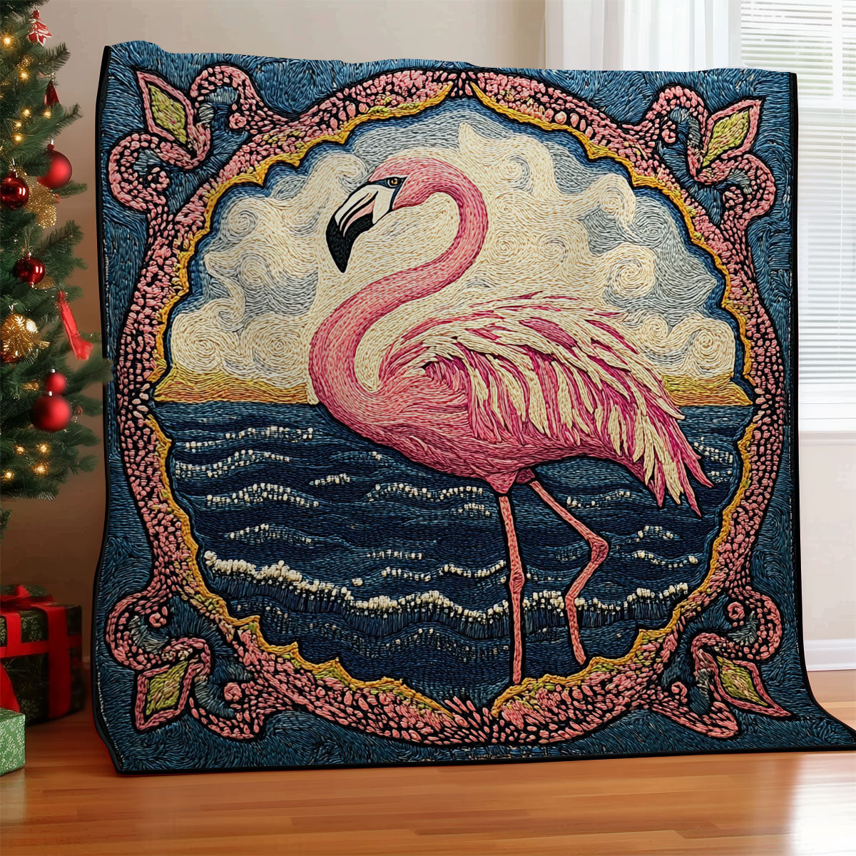 Vintage Flamingo WU0401002CL Quilt