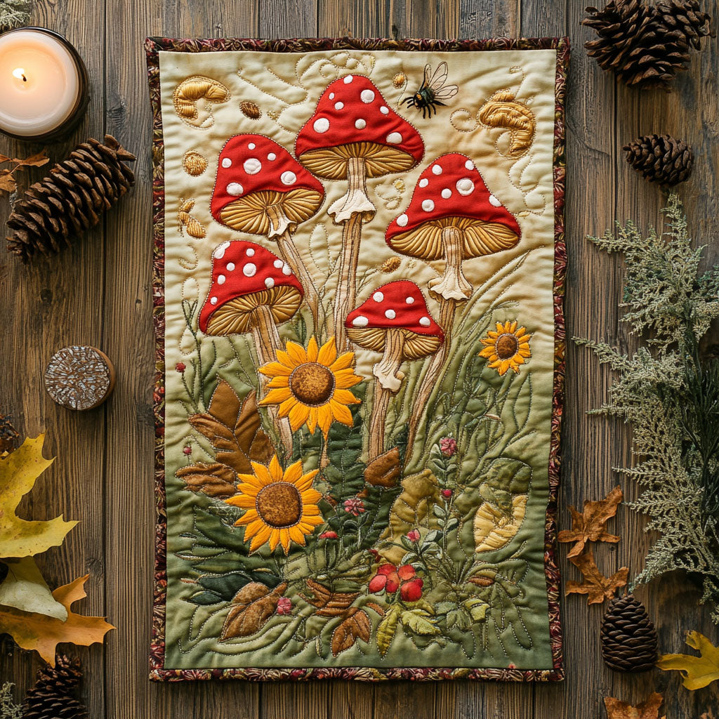 Moisture Mushroom Forest WU0303015CL Quilted Table Runner