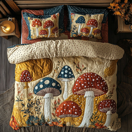 Mushroom Autumn Foliage WU0403009CL Duvet Cover Set