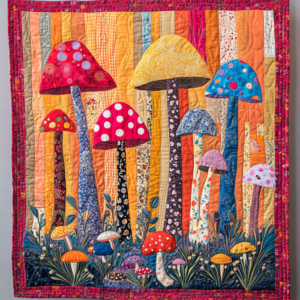 Mushroom Garden WU0503082CL Quilt