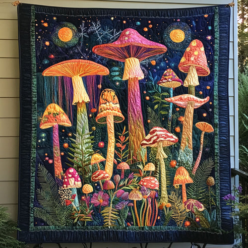 Mushroom Midnight Forest WU0503032CL Quilt